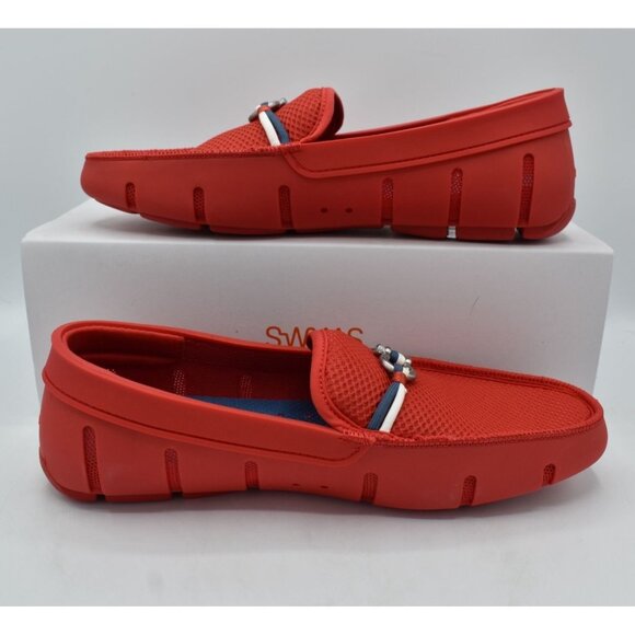 SWIMS Mens Size 9.5 Riva Red Slip On Loafers Shoes main image 9